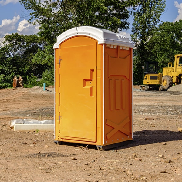 how often are the porta potties cleaned and serviced during a rental period in Randlett